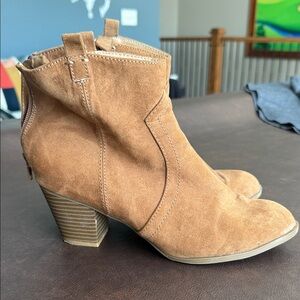 New Directions Brown Suede Ankle Booties